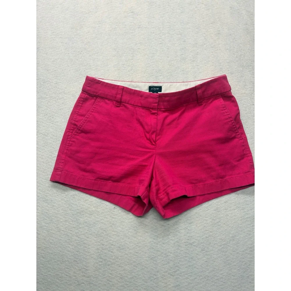 J.Crew Modern Chino Shorts Barbiecore Preppy Cotton - 6 Pink